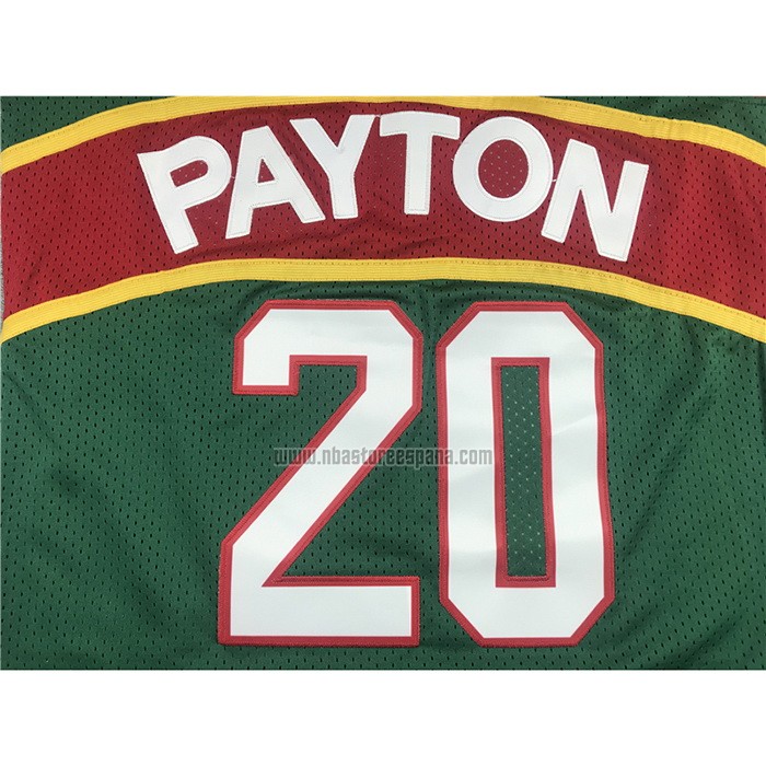 Camiseta Seattle SuperSonics Gary Payton NO 20 Mitchell & Ness 1995-96 Verde